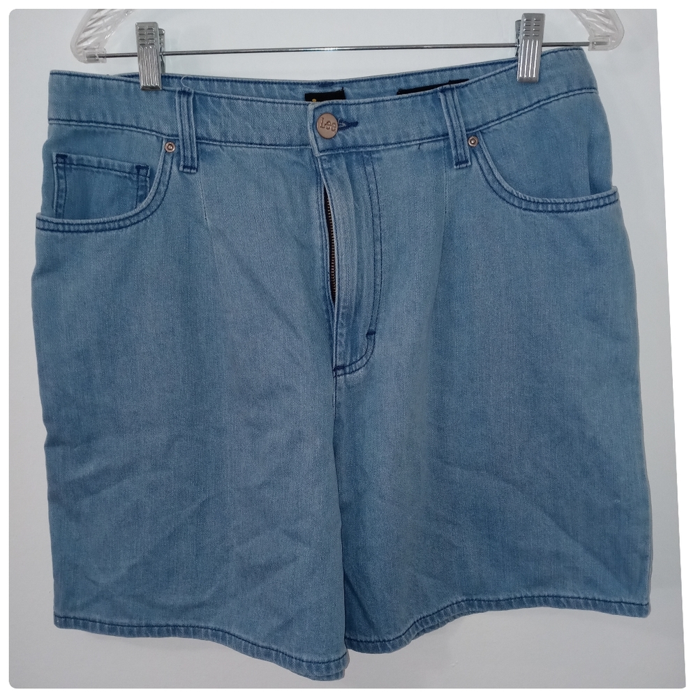 Vintage Granola Girl Y2K 90s Lee Mom Jean Very High Rise Shorts size 32▪ - Picture 2 of 9